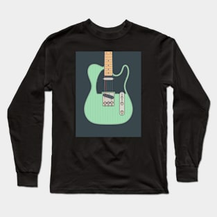 Surf Green Telly Guitar Long Sleeve T-Shirt